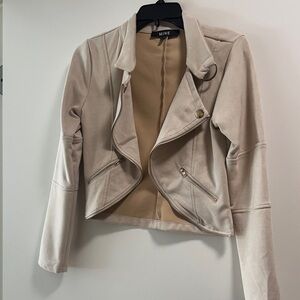 MINE Women's Beige Leather Jacket